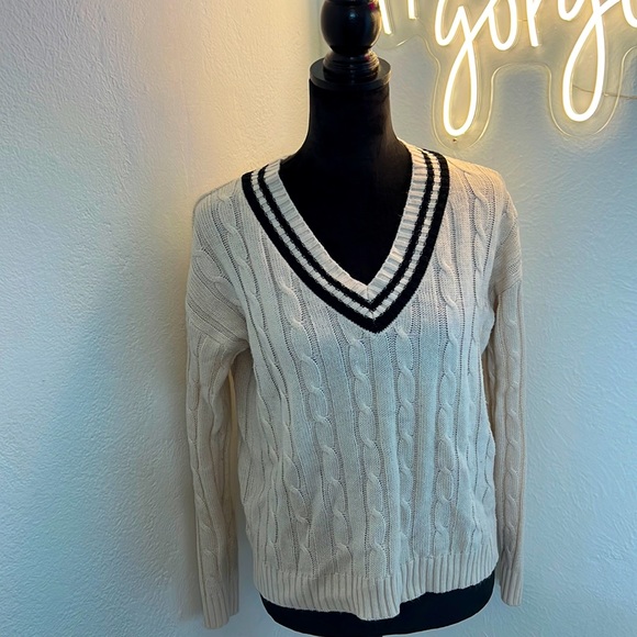 Hooked Up Cream Sweater S/P - Picture 2 of 8